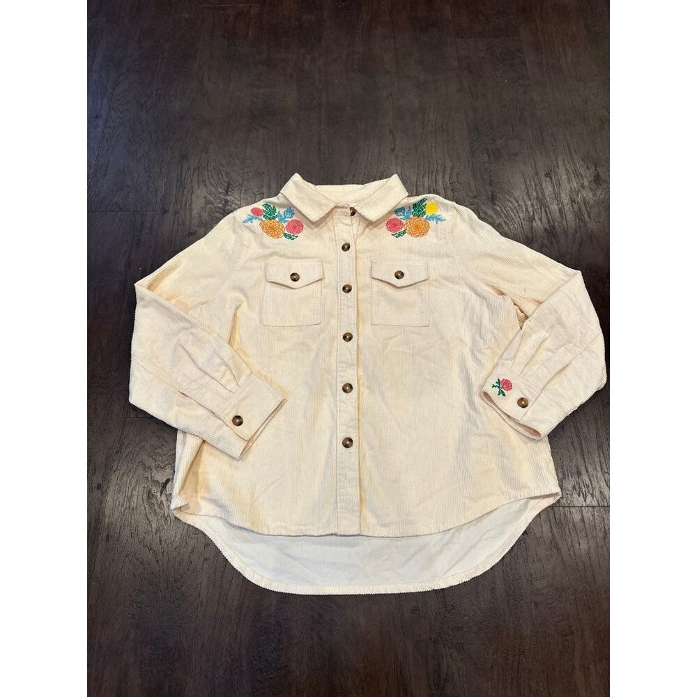 Disney coco embroidered corduroy button down jacket 2XL #39